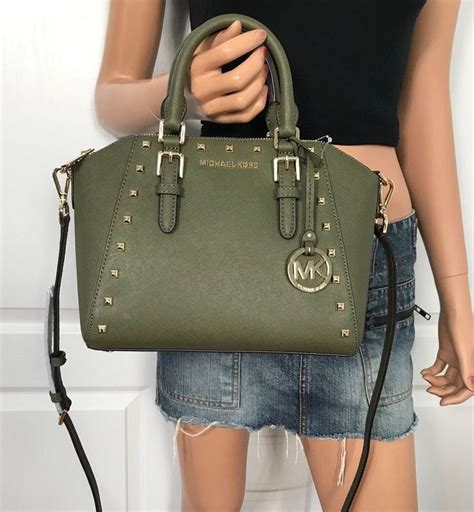 michael kors olive green purse